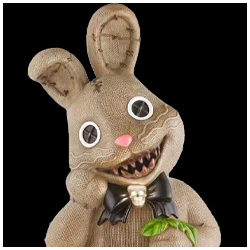 Spooky Burlap Bunny