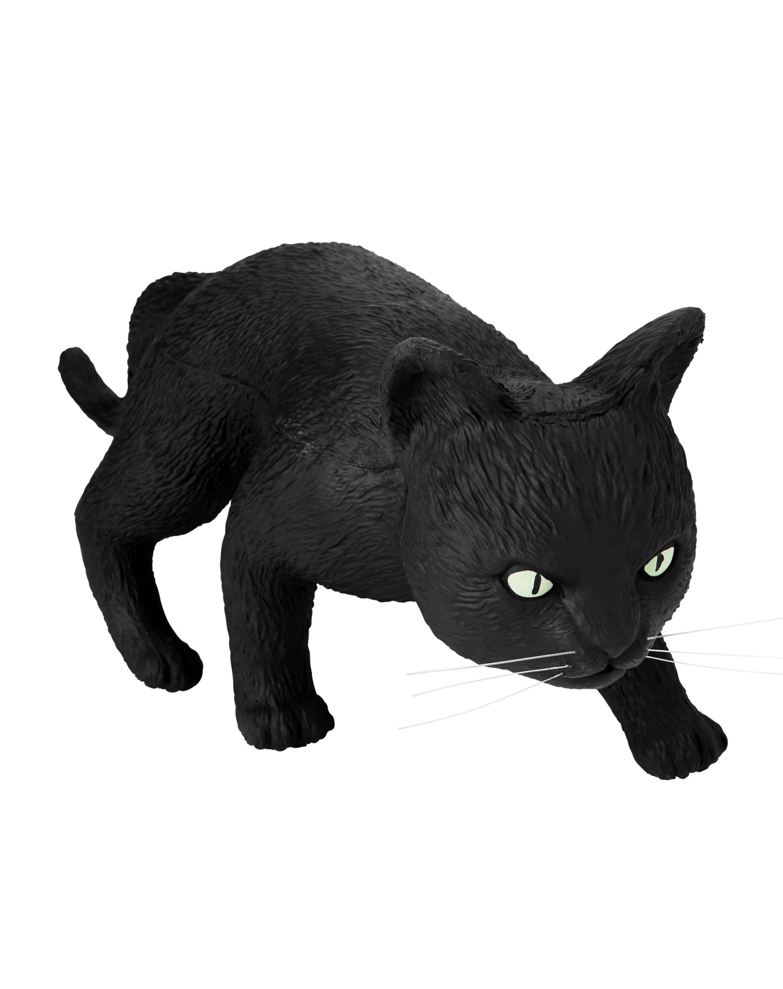 Latex Arched Back Black Cat